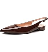 Amazon.com | WONDERWAY Women Slingback Flats Tweed Pointed Toe